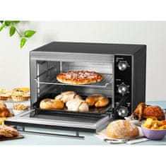 Lafe PIW-005, 1800W, 48 L, 90-230 C, Dupla falú, Cool-touch, Grillfunkciós, Fekete, Elektromos Mini sütő