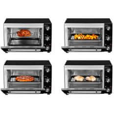 Lafe PIW-005, 1800W, 48 L, 90-230 C, Dupla falú, Cool-touch, Grillfunkciós, Fekete, Elektromos Mini sütő