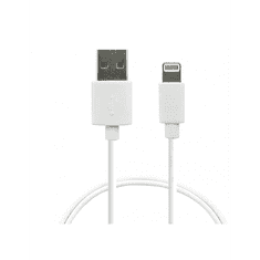 Urban Factory BASEE USB-A apa - Lightning apa 2.0 Adat és töltőkábel - Fehér (0.8m) (CID90UF)