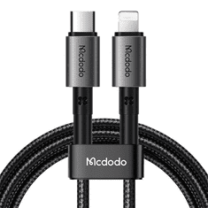 Mcdodo CA-2851 USB Type-C apa - Lightning apa Adat és töltő kábel - Fekete (2m) (CA-2851)