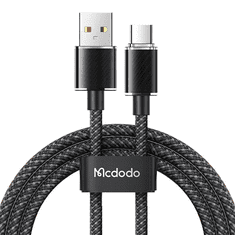 Mcdodo CA-3650 USB Type-A apa - USB Type-C apa Adat és töltő kábel - Fekete (1.2m) (CA-3650)