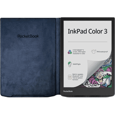 PocketBook Charge 7.8" E-Book olvasó Tok - Sötétkék (HN-QI-PU-743G-NB-WW)