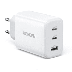 Ugreen CD275 2x USB-C / USB-A Hálózati töltő - Fehér (65W) (90496B)