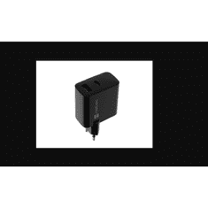 Natec Ribera USB-A / USB-C Hálózati töltő - Fekete (65W) (NUC-2145)