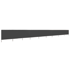 Vidaxl antracitszürke szövet 9-paneles szélfogó 1200 x 120 cm (47194)
