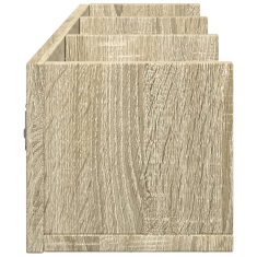 Vidaxl 2 db sonoma-tölgyszínű szerelt fa faliszekrény 75x18x16,5 cm (840434)