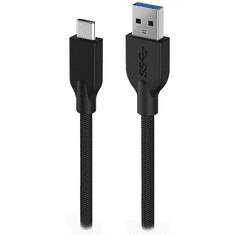 Genius ACC-A2CC-3A USB-A apa - USB-C apa adat és töltőkábel - Fekete (1m) (32590007400)