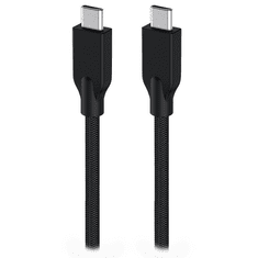 Genius ACC-C2CC-3A USB-C apa - USB-C apa Adat és töltő kábel - Fekete (1m) (32590006400)