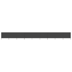 Vidaxl antracitszürke szövet 9-paneles szélfogó 1200 x 120 cm (47194)