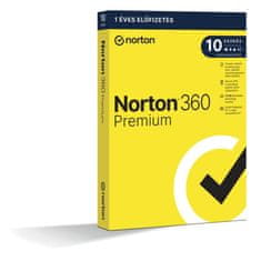 Norton 360 Premium, 75GB, HUN, 1 Felhasználó, 10 gép, 1 éves, Dobozos vírusirtó szoftver
