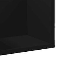 Vidaxl fekete szerelt fa faliszekrény 99x18x16,5 cm 840445