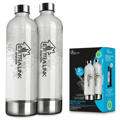 Extralink Smart Life 1 literes Szódagép palack - Átlátszó (2db / csomag) (SJ-191-BOT)