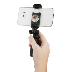 Hama Pocket tükrös selfie markolat/mini állvány - Fekete (4632)