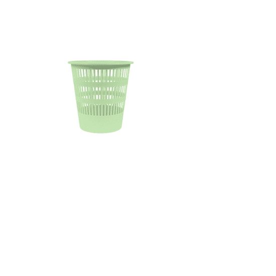Donau 12 literes műanyag papírkosár - Zöld (D307-06)