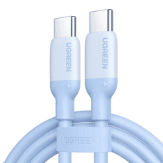 Ugreen US563 USB-C apa - USB-C apa 2.0 Adat és töltő kábel - Kék (2m) (15281)