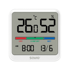SAVIO CT-01/W hőmérséklet és páratartalom érzékelő (SAVCT-01/W)