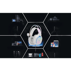 Onikuma X22 vezetékes gaming fejhallgató fehér (X22 white)