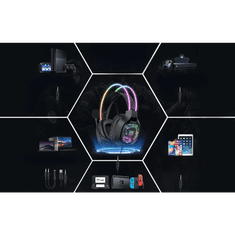 Onikuma X22 vezetékes gaming fejhallgató fekete (X22 Black)