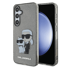 Karl Lagerfeld Glitter Samsung Galaxy S24 Tok - Fekete/Mintás (KLHCS24SHNKCTGK)