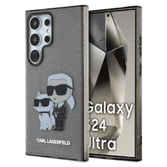 Karl Lagerfeld Glitter Samsung Galaxy S24 Ultra Tok - Fekete/Mintás (KLHCS24LHNKCTGK)