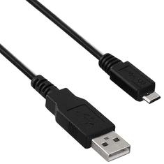 Akyga USB-A apa - MicroUSB-B apa Adat- és töltőkábel 1.0m - Fekete (AK-USB-21)