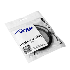 Akyga USB-A apa - MicroUSB-B apa Adat- és töltőkábel 1.0m - Fekete