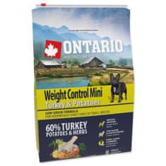 Ontario  Dog Mini Weight Control pulyka és burgonya 2.25 kg