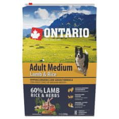 Ontario  Kutya Adult Medium Bárány és rizs 2,25 kg