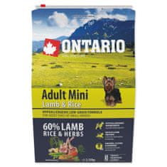Ontario  Kutya Adult Mini bárány és rizs 2,25 kg