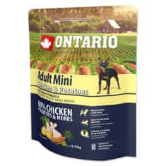Ontario  Kutya Adult Mini csirke &amp; burgonya &amp; gyógynövények 0,75 kg