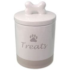 Dog Fantasy DOG FANTASY kerámia doboz jutalomfalathoz fehér fogantyúval 13,5 x 21,5 cm 1500 ml