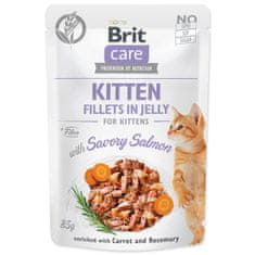 Brit BRIT Care Cat Pouch KITTEN - Sós lazac zselében 85 g