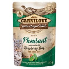 Carnilove Kapszula CARNILOVE Cat Rich in Pheasant málnalevéllel dúsítva 85 g