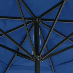 Vidaxl azúrkék kültéri napernyő alumíniumrúddal 600 cm (47377)