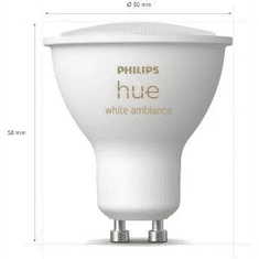 PHILIPS Hue LED fényforrás GU10 4.3W 3db/cs (929001953312) (929001953312)