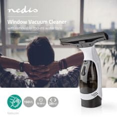 Nedis Window Vacuum Cleaner | 20 W | Capacity dirty water tank: 150 ml | Removable dirty water tank | Black / White 