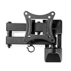 Nedis Full Motion TV Wall Mount | 13-27 " | Maximum supported screen weight: 15 kg | Tiltable | Rotatable | Minimum wall distance: 60 mm | Maximum wall distance: 350 mm | 3 Pivot point(s) | ABS / Steel | 