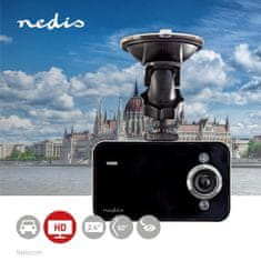 Nedis Dash Cam | 720p@30fps | 3,0 MPixel | 2,4" | LCD | Mozgásérzékelés | Fekete 