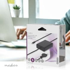 Nedis Notebook adapter | GaN | 45 W | 5/9/12/15/20 V DC | 2,25 / 2,33 / 2,92 / 3,0 A | Használható: Notebook / Smartphone / Tablet | Euro / Type-C (CEE 7/16) 