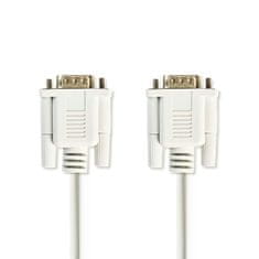 Nedis Serial Cable | D-SUB 9-Pin Male | D-SUB 9-Pin Male | Nickel Plated | 2.00 m | Round | PVC | Ivory | Label 