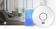 Nedis SmartLife füstérzékelő | Wi-Fi | Hőérzékelő | Akkumulátorról | A donor életciklusa: 10 év | EN 14604 | Max. akkumulátor élettartama: 24 hónap | 85 dB| Fehér | 1 db. 
