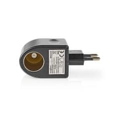 Nedis Eluttag Adapter | Euro / C típus (CEE 7/16) | 100 - 240 V AC 50/60 Hz | 12 V DC | 6 W | Strömadapter | 0,3 A | Svart | Plast 