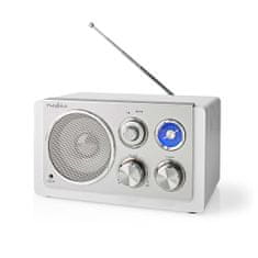 Nedis FM rádió | Tábla kialakítás | FM | Hálózati adapter | Analóg | 15 W | Bluetooth | fehér 