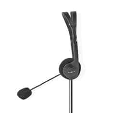 Nedis PC headset | Fülön | Sztereó | 2x 3,5 mm | Összecsukható mikrofon | Fekete 