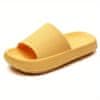 Habból készült csúszásmentes papucs, sárga papucs, ergonomikus ortopéd papucs, modern flip flop papucs, 36/37-es méretű kényelmes papucs | FLIPSY