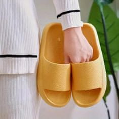 VIVVA® Habból készült csúszásmentes papucs, sárga papucs, ergonomikus ortopéd papucs, modern flip flop papucs, 36/37-es méretű kényelmes papucs | FLIPSY