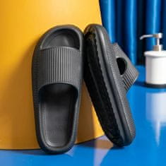 VIVVA® Habból készült csúszásmentes papucs, fekete papucs, kényelmes ortopéd papucs, modern flip flop papucs, 40/41-es méret | FLIPSY 