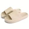 Habból készült csúszásmentes papucs, beige színű kényelmes ortopéd papucs, modern flip flop papucs, 38/39-es méret | FLIPSY 