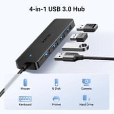 Ugreen CM219 HUB adapter 4x USB, fekete