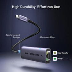 Ugreen CM648 sieťový adapter USB-C / RJ45 2.5G, szürke